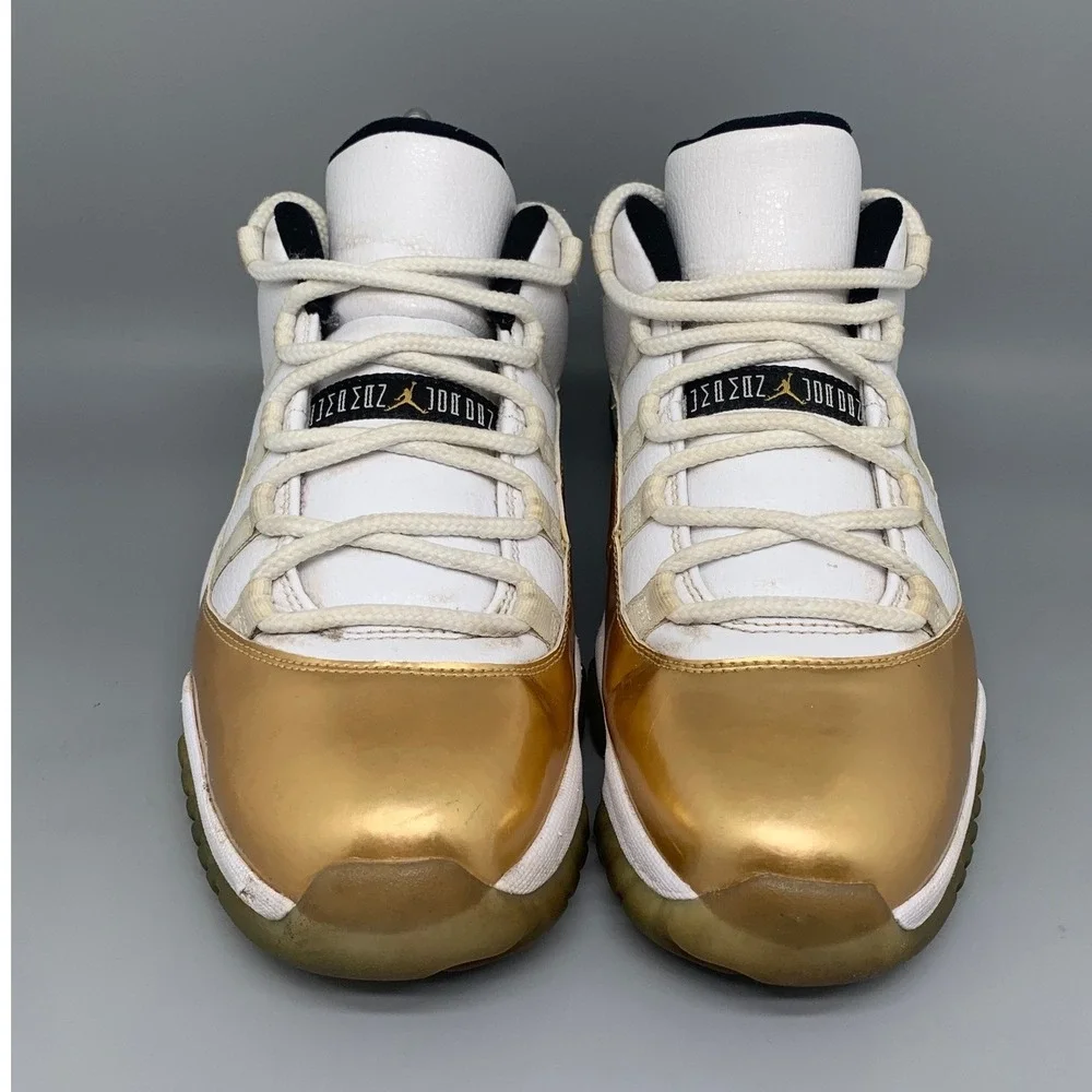 Jordan 11 Retro Low Closing Ceremony Gold Basketball Shoes 528895-103 Men's Sz 9